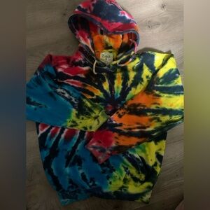 Exist tydi hoody vintage cotton psychedelic bold whimsical colours grunge comfy